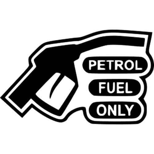 Sticker Auto Petrol Fuel Only diverse petrol