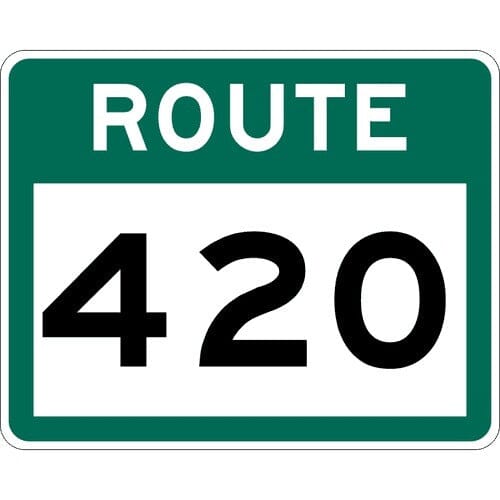 Sticker Auto ROUTE 420 diverse weed