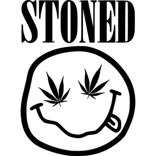 Sticker Auto Smiley Stoned diverse weed