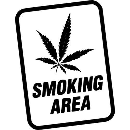 Sticker Auto Smoking Area diverse weed