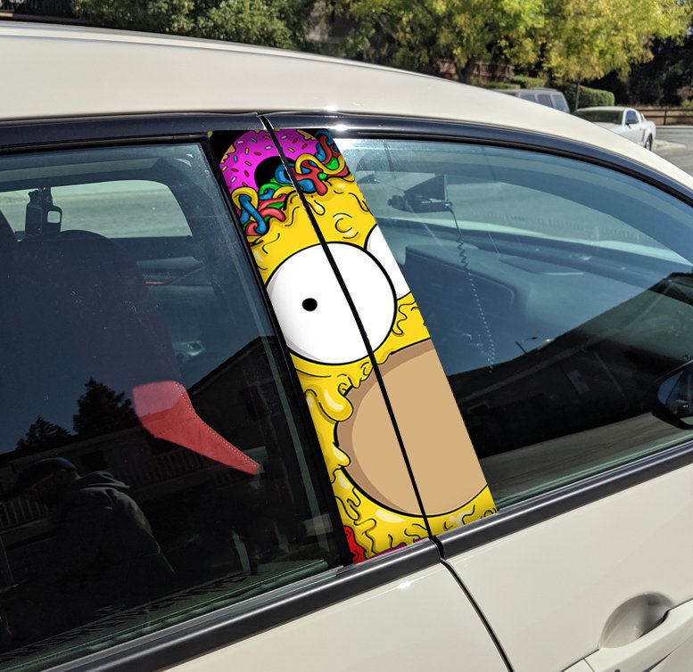 stickere auto Sticker Auto Stâlpi - Homer Simpson