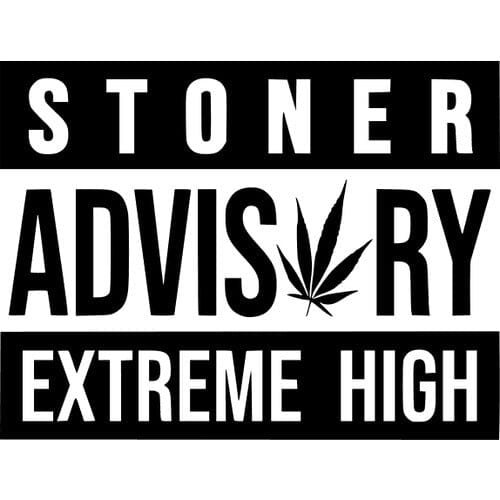 Sticker Auto Stoner Advisory Extreme High diverse weed