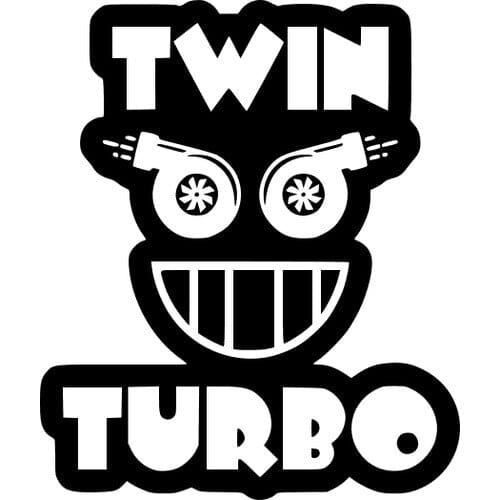 Sticker Auto Twin Turbo turbo