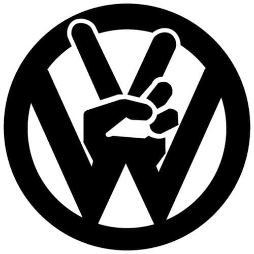 Sticker Auto Volkswagen Peace diverse volkswagen