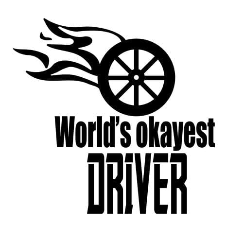 Sticker Auto World's Okayest Driver diverse