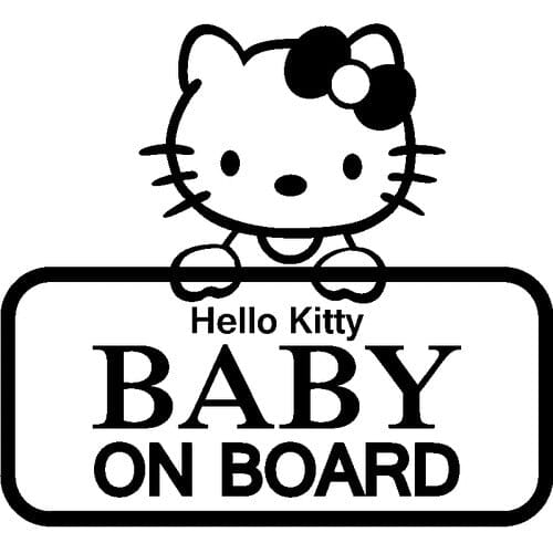 Sticker Auto Baby On Board Hello Kitty