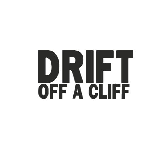 Sticker Auto Drift Off A Cliff