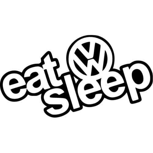 Sticker auto Eat Sleep Volkswagen