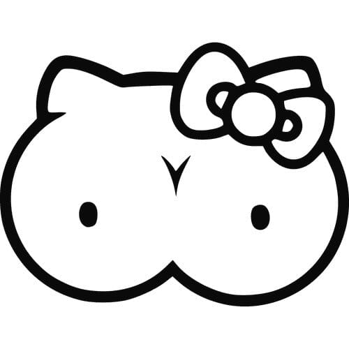 Sticker Auto Hello Kitty Tits