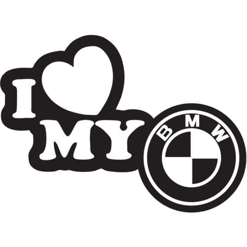 Sticker Auto I Love My BMW
