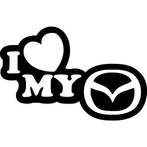 Sticker Auto I Love My Mazda