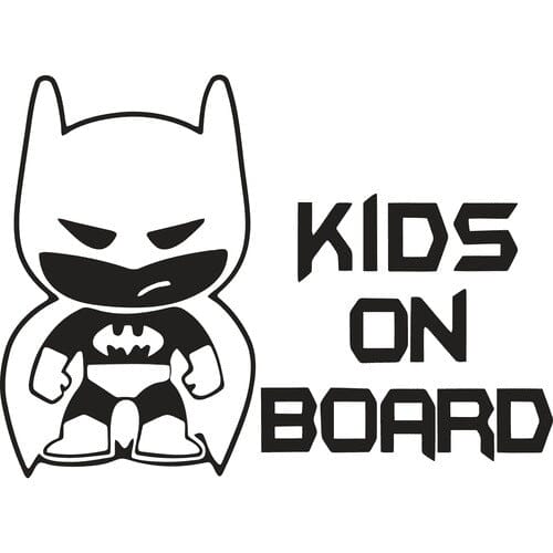 Sticker auto Kids on Board Batman