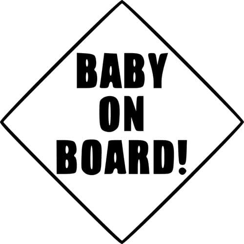 Sticker Auto Semn Avertizare Baby On Board