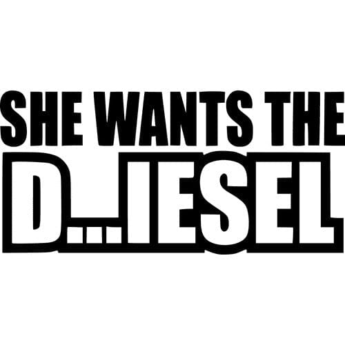 Sticker Auto She Wants The D..IESEL