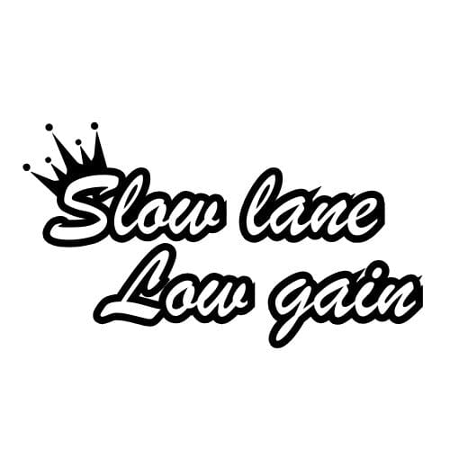 Sticker Auto Slow Lane Low Gain