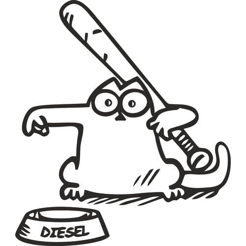 Sticker Rezervor Pisica Diesel